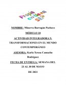 ACTIVIDAD INTEGRADORA 5: TRANSFORMACIONES EN EL MUNDO CONTEMPORÁNEO