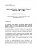 OBTENCIÓN. PROPIEDADES QUÍMICAS Y FÍSICAS DE ALCANOS