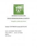 Geografía y cuidado del entorno