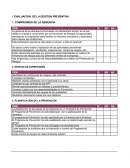 EVALUACION DE LA GESTION PREVENTIVA