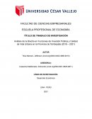 Análisis de la Brecha en Funciones de Inversión Publica y Calidad de Vida Urbana en la Provincia de Tambopata (2016 – 2021)