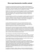 Ética experimentación científica animal