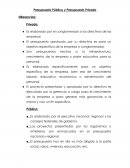 Presupuesto Público y Presupuesto Privado