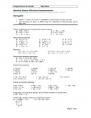 Matemática Números Enteros. Ejercicios Complementarios