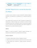 Actividad: Redacción de un contrato de desarrollo de software