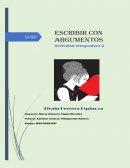 Actividad integradora. Escribir con argumentos