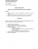 TRABAJO PRACTICO N°3 PROTOCOLO DE ANALISIS MICROBIOLOGICO DE ALIMENTOS