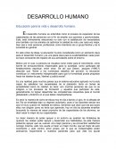 Educación para la vida y desarrollo humano