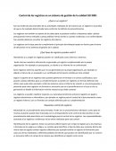 ISO 9001 Control de los registros en un SGC