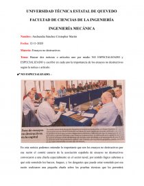 Ensayos no destructivos. Página 1