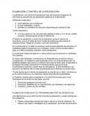 PLANEACIÓN Y CONTROL DE LA PRODUCCIÓN