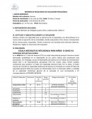 Informe de evaluacion psicologica