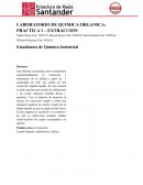 LABORATORIO DE QUIMICA ORGANICA: PRACTICA 1 – EXTRACCION