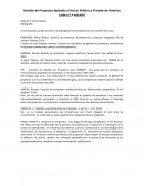 Gestión de Proyectos Aplicada al Sector Público y Privado de América Latina