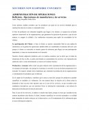 Reflexión - Operaciones de manufactura y de servicios