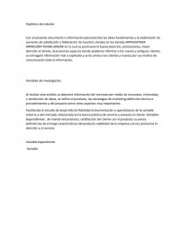 Hipotesis y variables del proyecto. Página 1