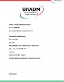Evidencia de Aprendizaje. Programa en Java