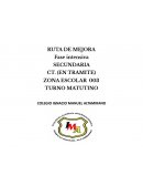 RUTA DE MEJORA 2018-2019