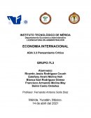 ECONOMIA INTERNACIONAL. Pensamiento Critico