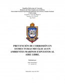 Prevención de corrosión en estructuras metálicas en ambientes marinos expuestos al aire libre