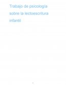 Trabajo de psicología sobre la lectoescritura infantil