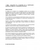 EVOLUCIÓN DE LA INDUSTRIA DE LA HOSPITALIDAD - DIFERENTES FORMULAS Y CATEGORÍAS DE HOTELES