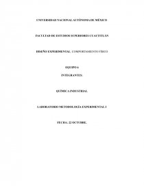 DISEÑO EXPERIMENTAL: COMPORTAMIENTO FÍSICO. Página 1