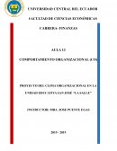 Comportamiento organizacional dentro de un plantel educativo