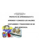 PROYECTO DE APRENDIZAJE 6 VENEZUELA