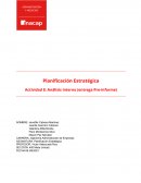 Actividad 8: Análisis interno (entrega Pre-informe) Planificación Estratégica