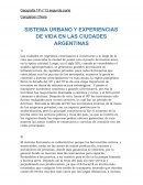 SISTEMA URBANO Y EXPERIENCIAS DE VIDA EN LAS CIUDADES ARGENTINAS