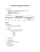 Lesión por ingesta de cáusticos