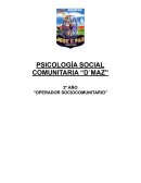 Operador sociocomunitario. Articulación del teórico “Grupo operativo” con teóricos y vivencias de 1º año