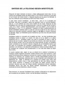 Sintesis de la felicidad según Aristóteles