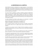 LA IMPORTANCIA DE LA BIOÉTICA