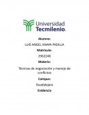 Técnicas de negociación y manejo de conflictos