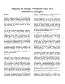 Impactos del modelo económico actual en el sistema socio-ecológico