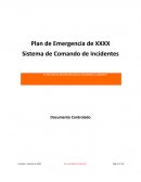 Plan de Emergencia de XXXX. Sistema de Comando de Incidentes
