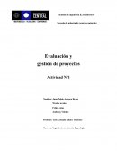 Evaluación y gestión de proyectos Actividad N°1