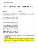 DISEÑO Y MANUFACTURA DE UN CHASIS PARA UN VEHÍCULO DE COMPETENCIA TIPO SUPERCROSSCAR