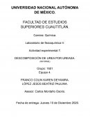 DESCOMPOSICIÓN DE UREA POR UREASA