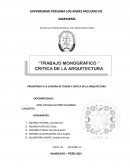 Critica de la arquitectura