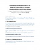 EXAMEN DE DERECHO NOTARIAL Y REGISTRAL
