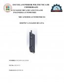 MECANISMOS AUTOMOTRICES. DISEÑO Y ANÁLISIS DE LEVA