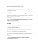 Cálculos para encontrar volúmenes de hidrógeno y oxígeno