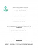 Actividad de aprendizaje Administración de proyectos y su organización