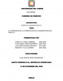 EL PROBLEMA DE LA CORRUPCIÓN EN LA ADMINISTRACIÓN PÚBLICA