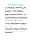 Calentamiento global. Cambio climático