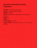 Modernidad, modernización y modernidad filosófica