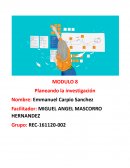MODULO 8 Planeando la investigación